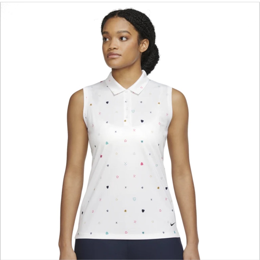 NWOT Nike women’s Dri Fit Victory Sleeveless Polo, Medium
